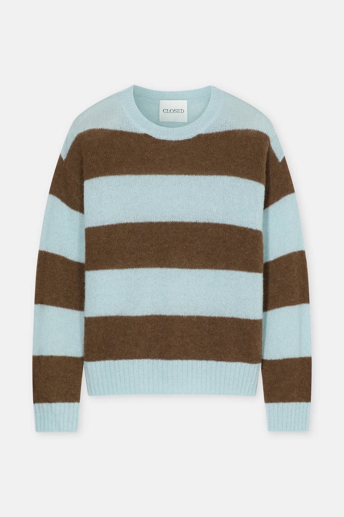 Closed Men's Block Stripe Sweater - Drift Blue Men's Tops - Sloane Boutique