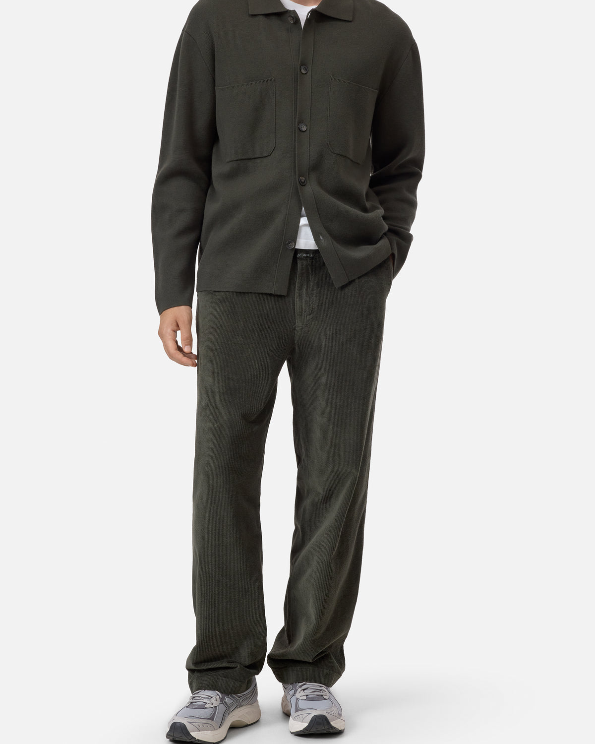 Closed Men's Blomberg Corduroy Pant - Dark Olive Green Men's Bottoms - Sloane Boutique
