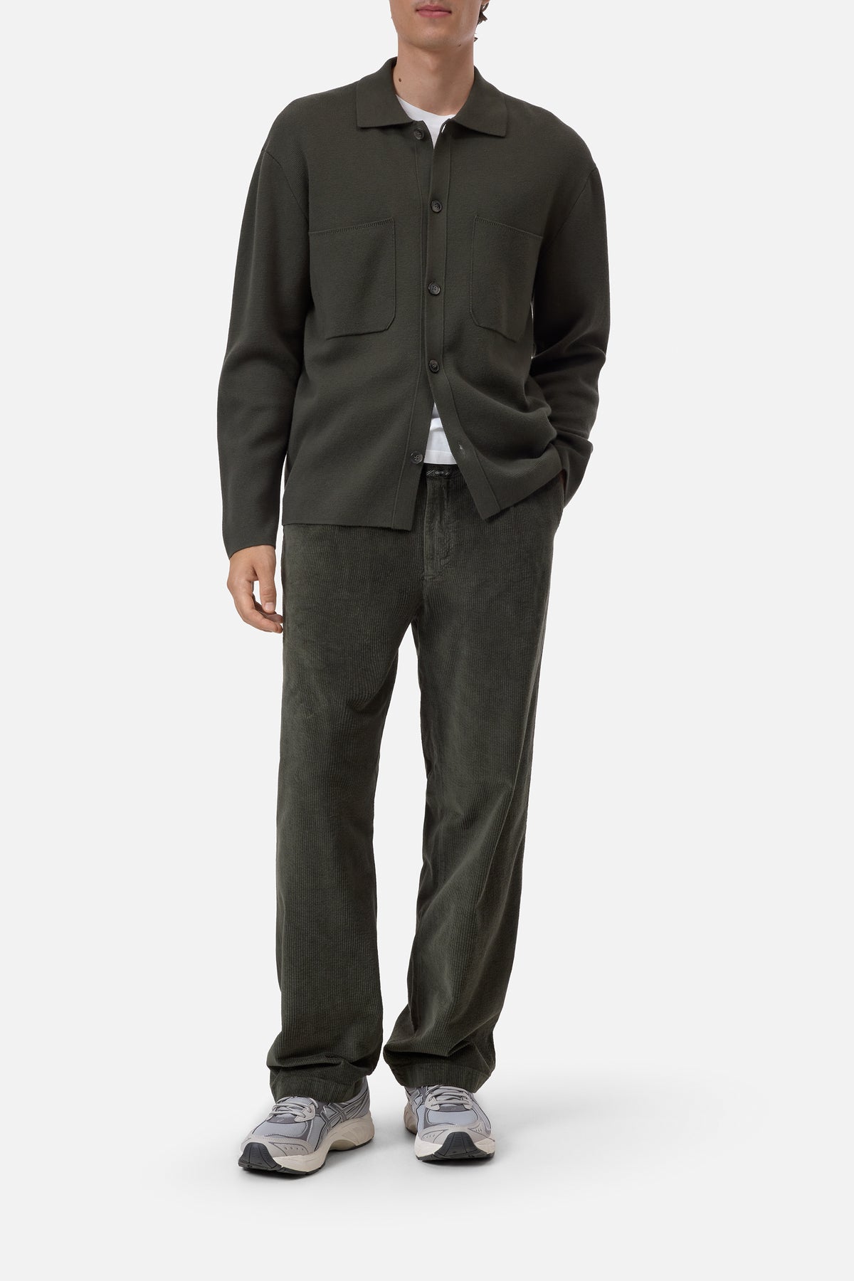 Closed Men's Blomberg Corduroy Pant - Dark Olive Green Men's Bottoms - Sloane Boutique