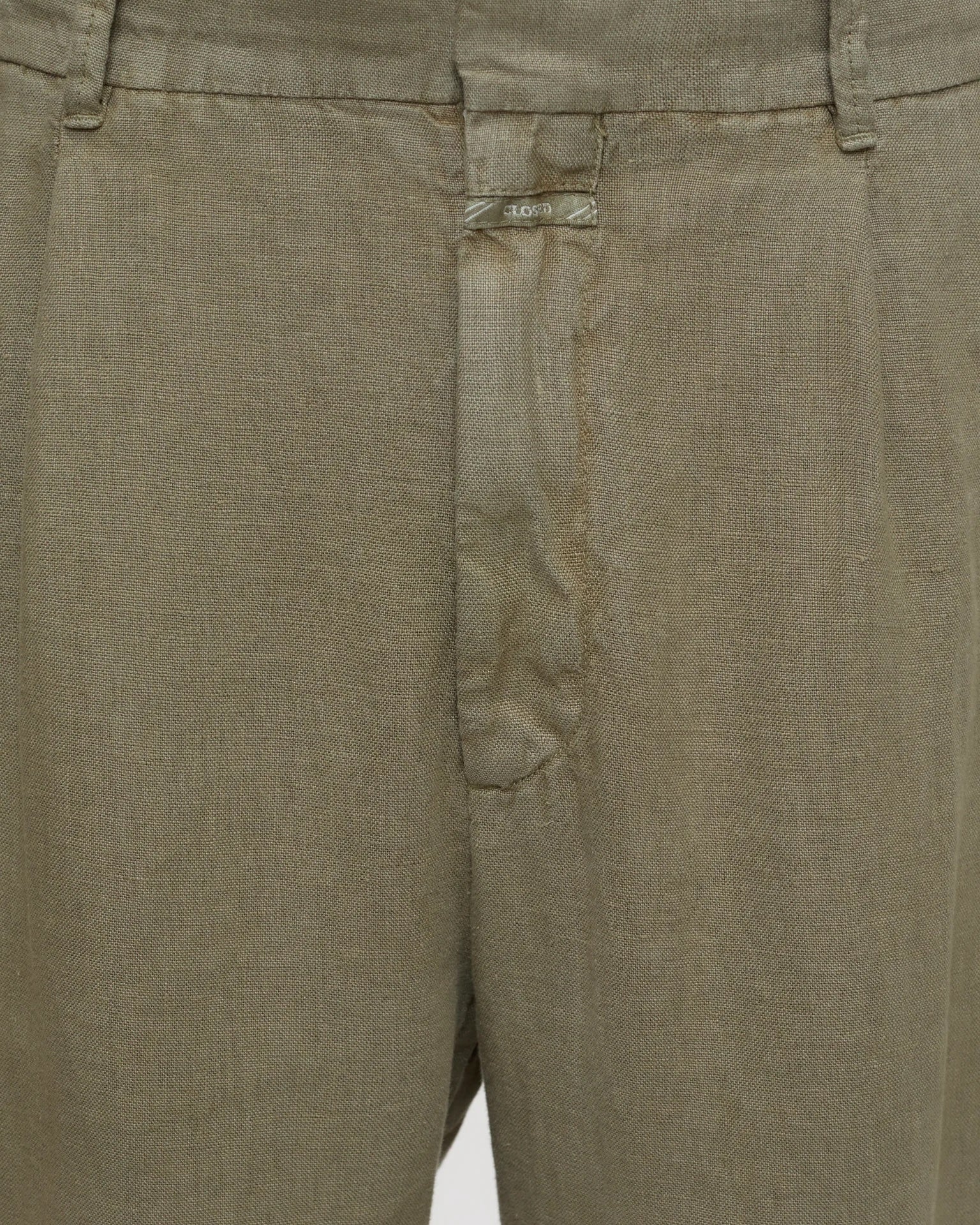 Closed Men's Blomberg Wide Linen - Chino Green Men's Bottoms - Sloane Boutique