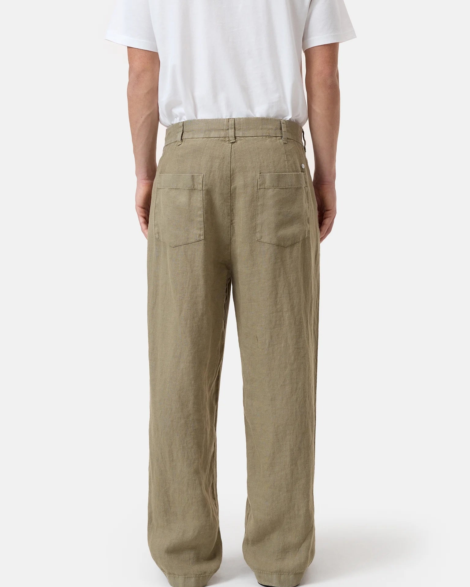 Closed Men's Blomberg Wide Linen - Chino Green Men's Bottoms - Sloane Boutique