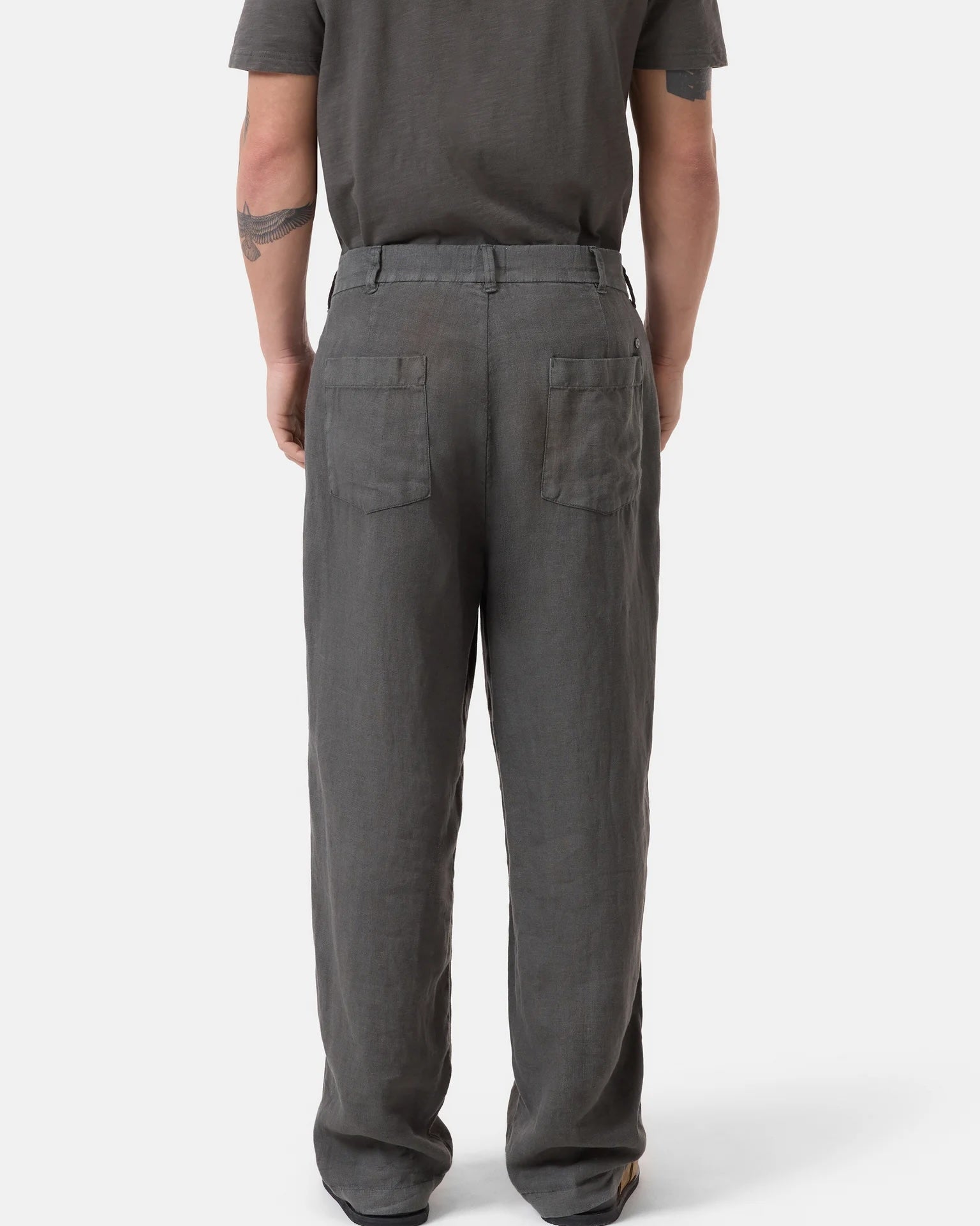 Closed Men's Blomberg Wide Linen - Pepper Grey Men's Bottoms - Sloane Boutique