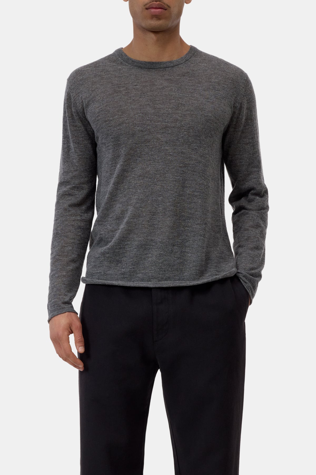 Closed Men's Crewneck Sweater - Dark Grey Melange Men's Tops - Sloane Boutique