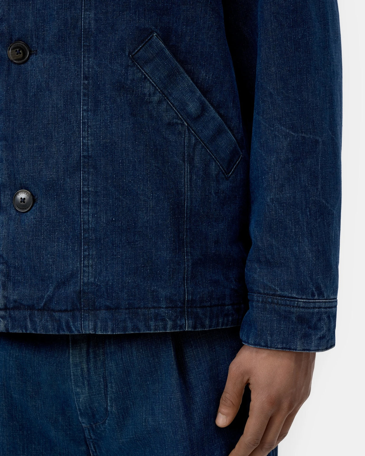 Closed Men's Jacket w/Shawl Collar - Mid Blue Outerwear - Sloane Boutique