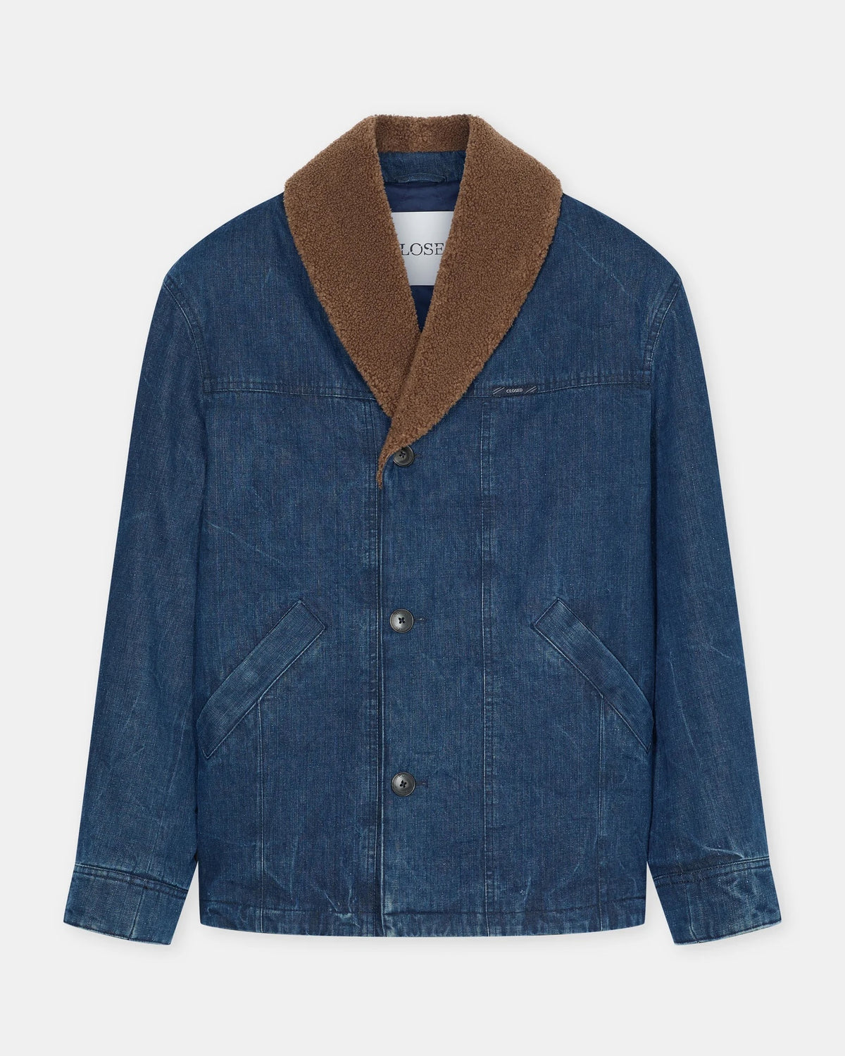 Closed Men's Jacket w/Shawl Collar - Mid Blue Outerwear - Sloane Boutique