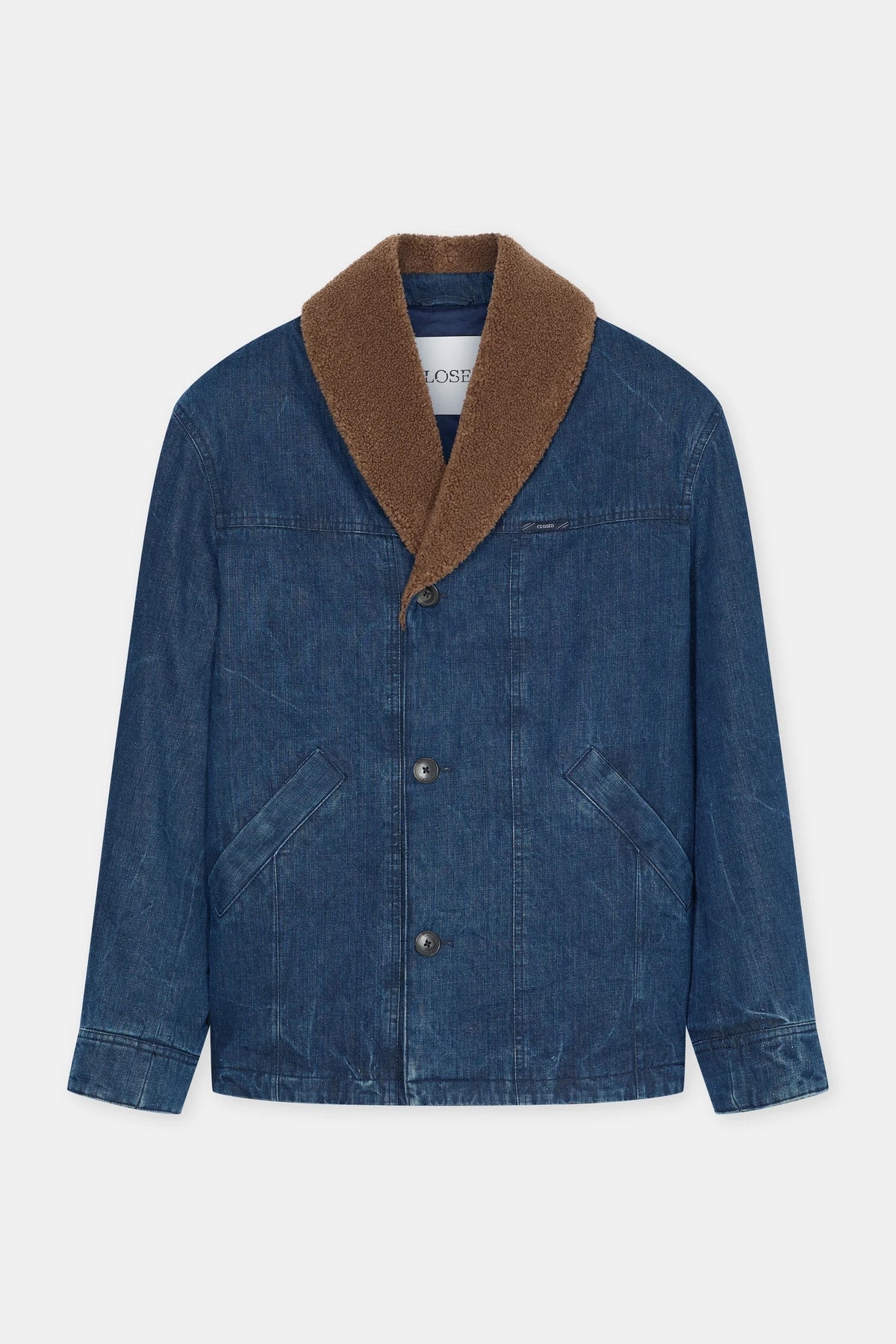 Closed Men's Jacket w/Shawl Collar - Mid Blue Outerwear - Sloane Boutique