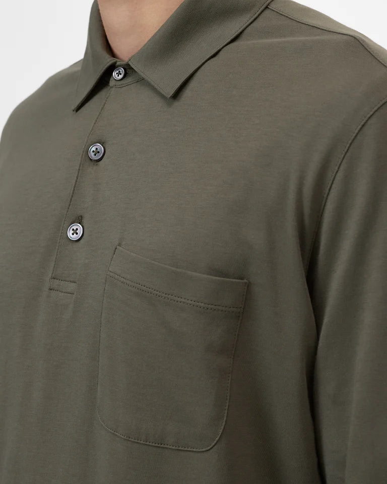 CLOSED Men's Jersey Polo - Forest Green Men's Tops - Sloane Boutique