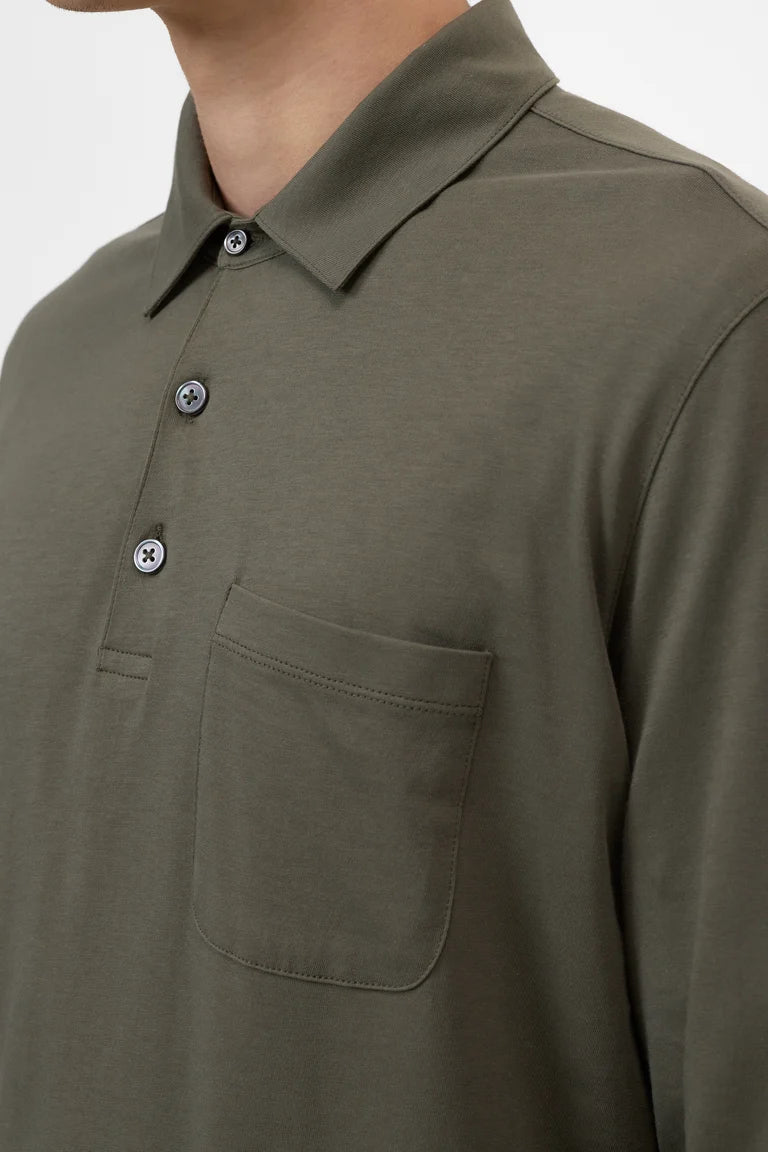 CLOSED Men's Jersey Polo - Forest Green Men's Tops - Sloane Boutique