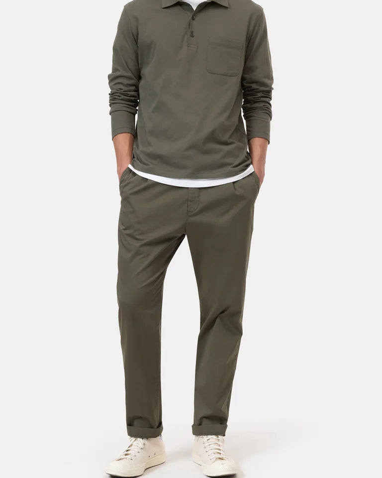 CLOSED Men's Jersey Polo - Forest Green Men's Tops - Sloane Boutique