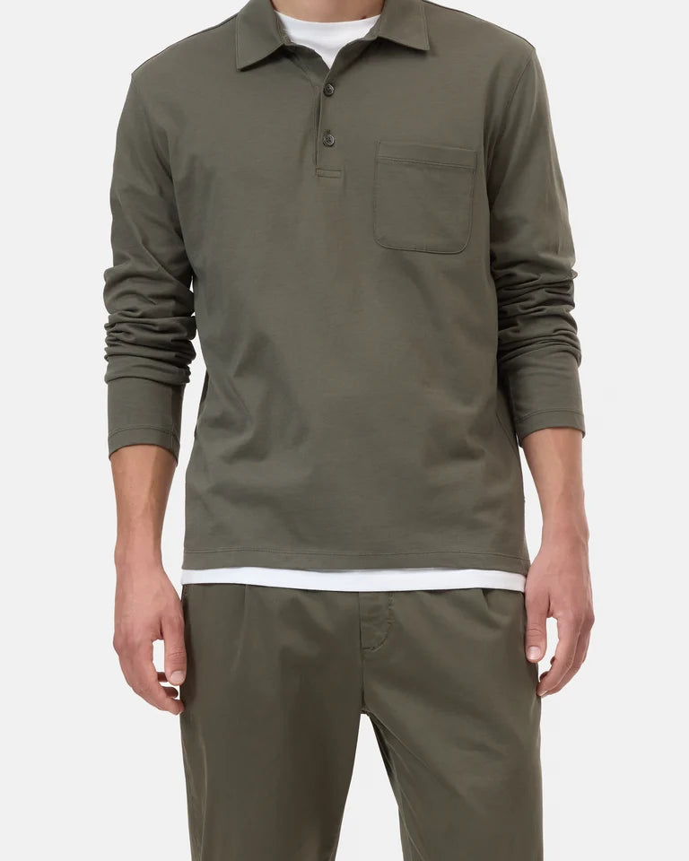 CLOSED Men's Jersey Polo - Forest Green Men's Tops - Sloane Boutique