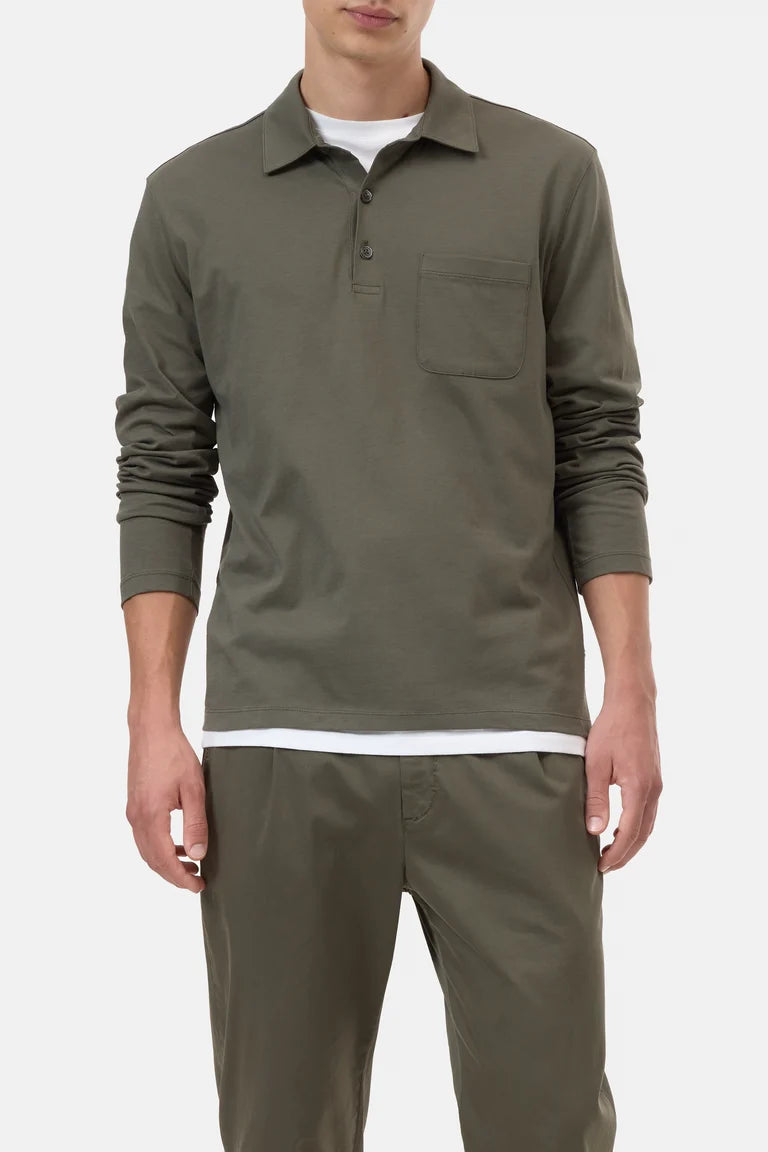 CLOSED Men's Jersey Polo - Forest Green Men's Tops - Sloane Boutique