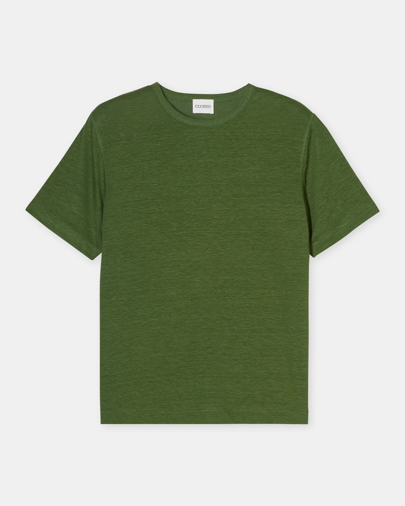Closed Men's Linen Blend T-Shirt - Ranger Green Men's Tops - Sloane Boutique