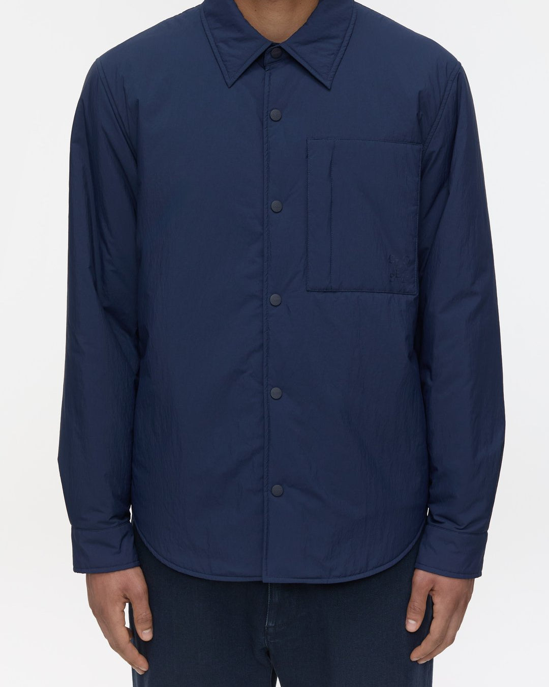 CLOSED Men's Quilted Overshirt - Smokey Blue Outerwear - Sloane Boutique