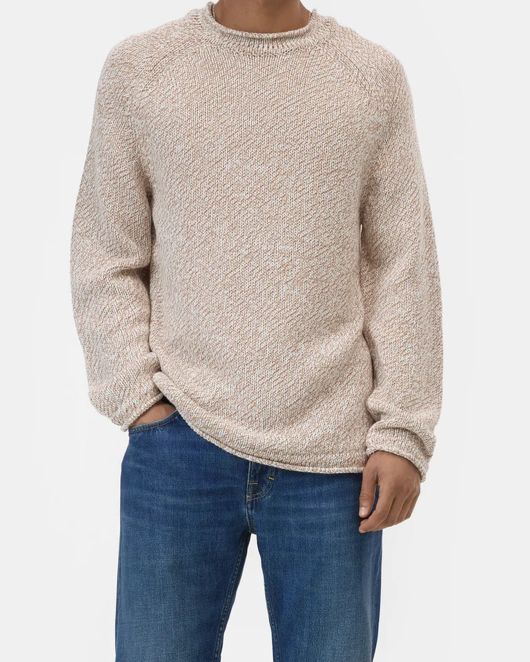 CLOSED Men's Raw Edged Knit - Rock Beige Men's Tops - Sloane Boutique