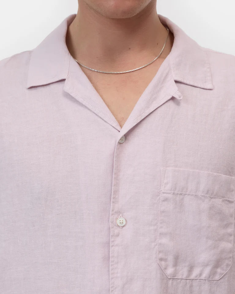 CLOSED Men's Short Sleeve Shirt - Pink Quartz Men's Tops - Sloane Boutique