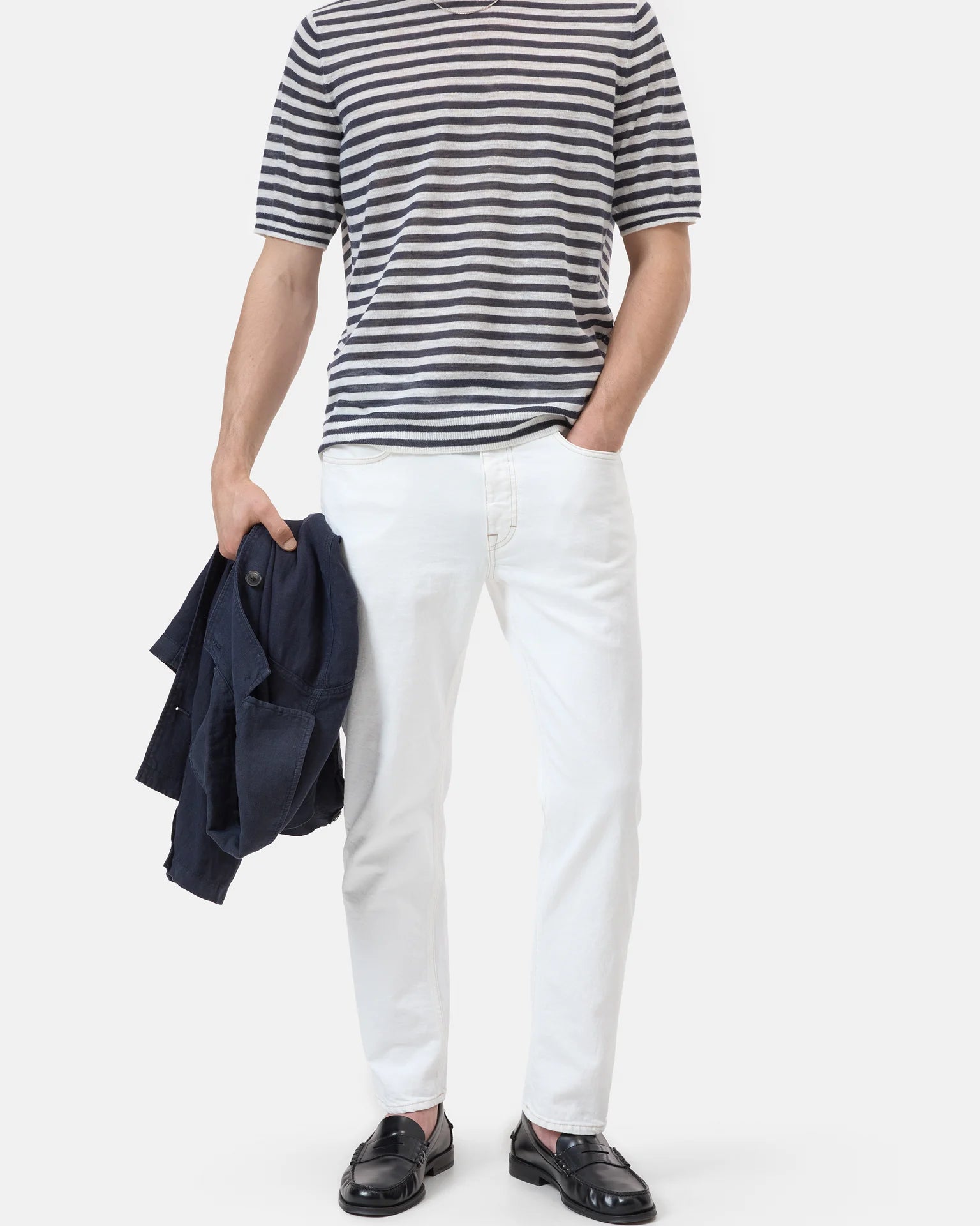 CLOSED Men's Striped T-Shirt - Magma Black Men's Tops - Sloane Boutique