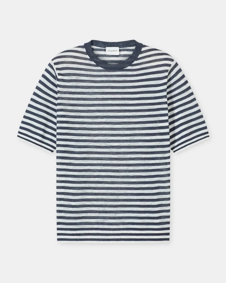 CLOSED Men's Striped T-Shirt - Magma Black Men's Tops - Sloane Boutique