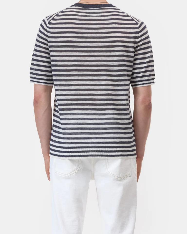 CLOSED Men's Striped T-Shirt - Magma Black Men's Tops - Sloane Boutique