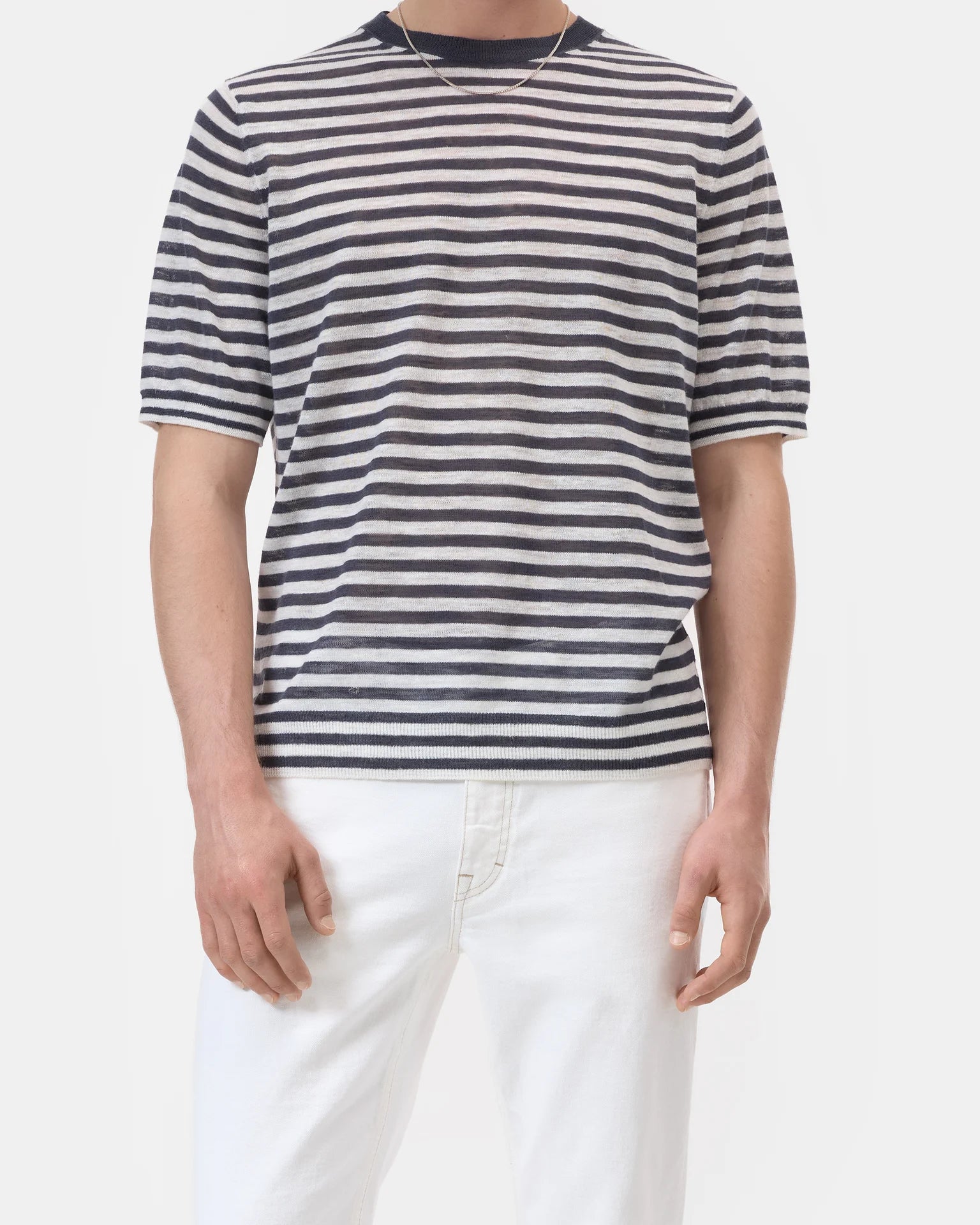 CLOSED Men's Striped T-Shirt - Magma Black Men's Tops - Sloane Boutique