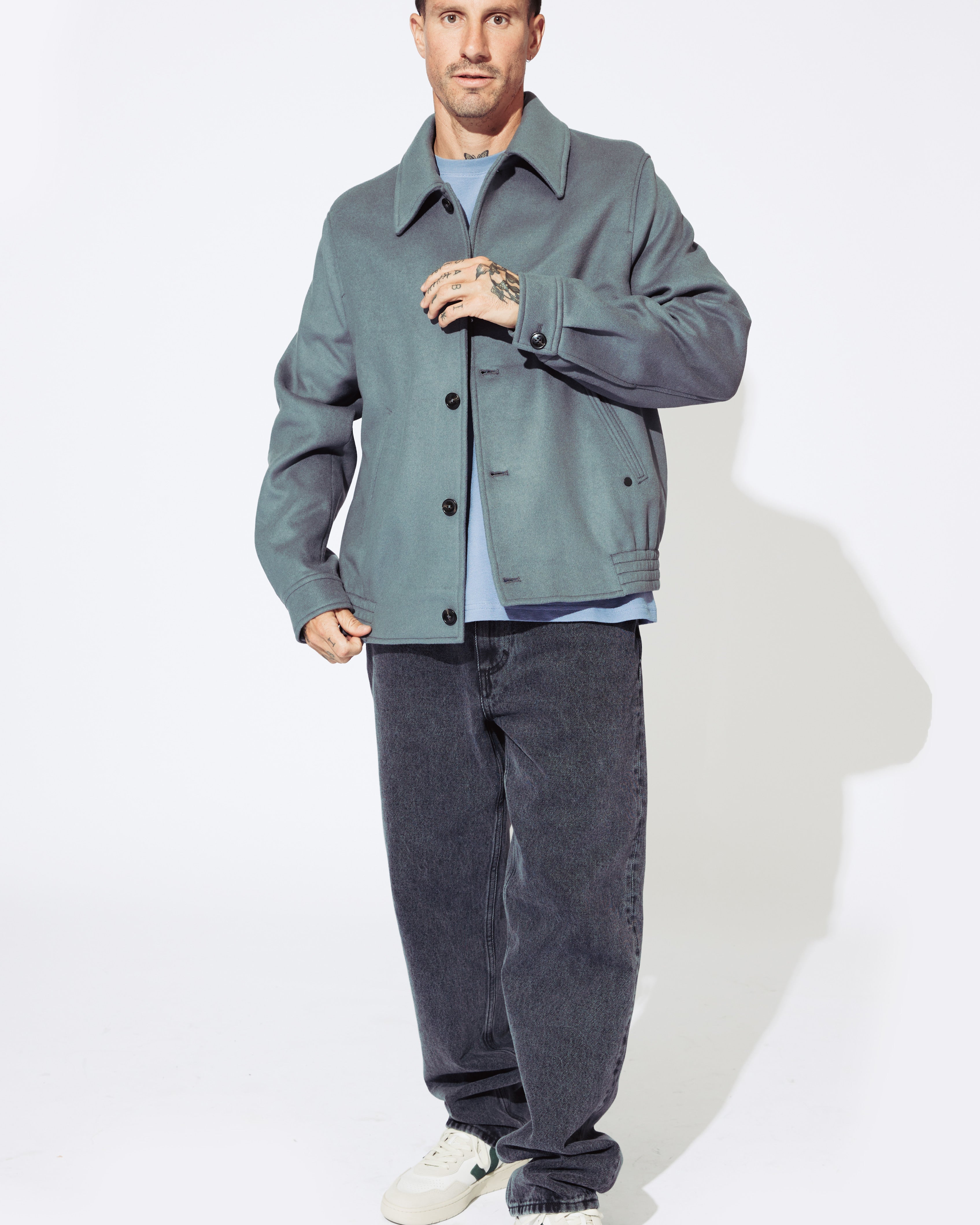 CLOSED Men's Varsity Blouson - Washed Stone Outerwear - Sloane Boutique