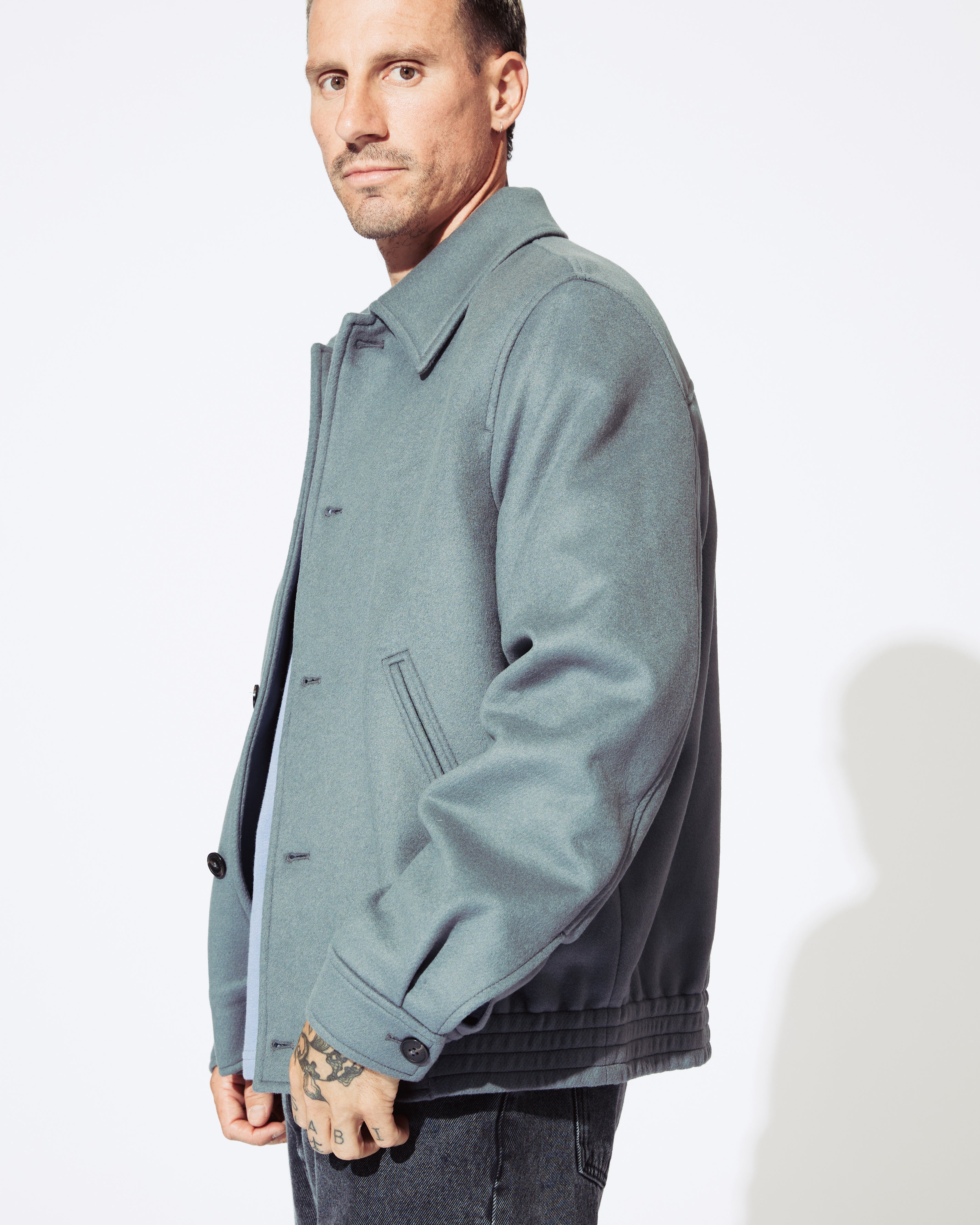 CLOSED Men's Varsity Blouson - Washed Stone Outerwear - Sloane Boutique