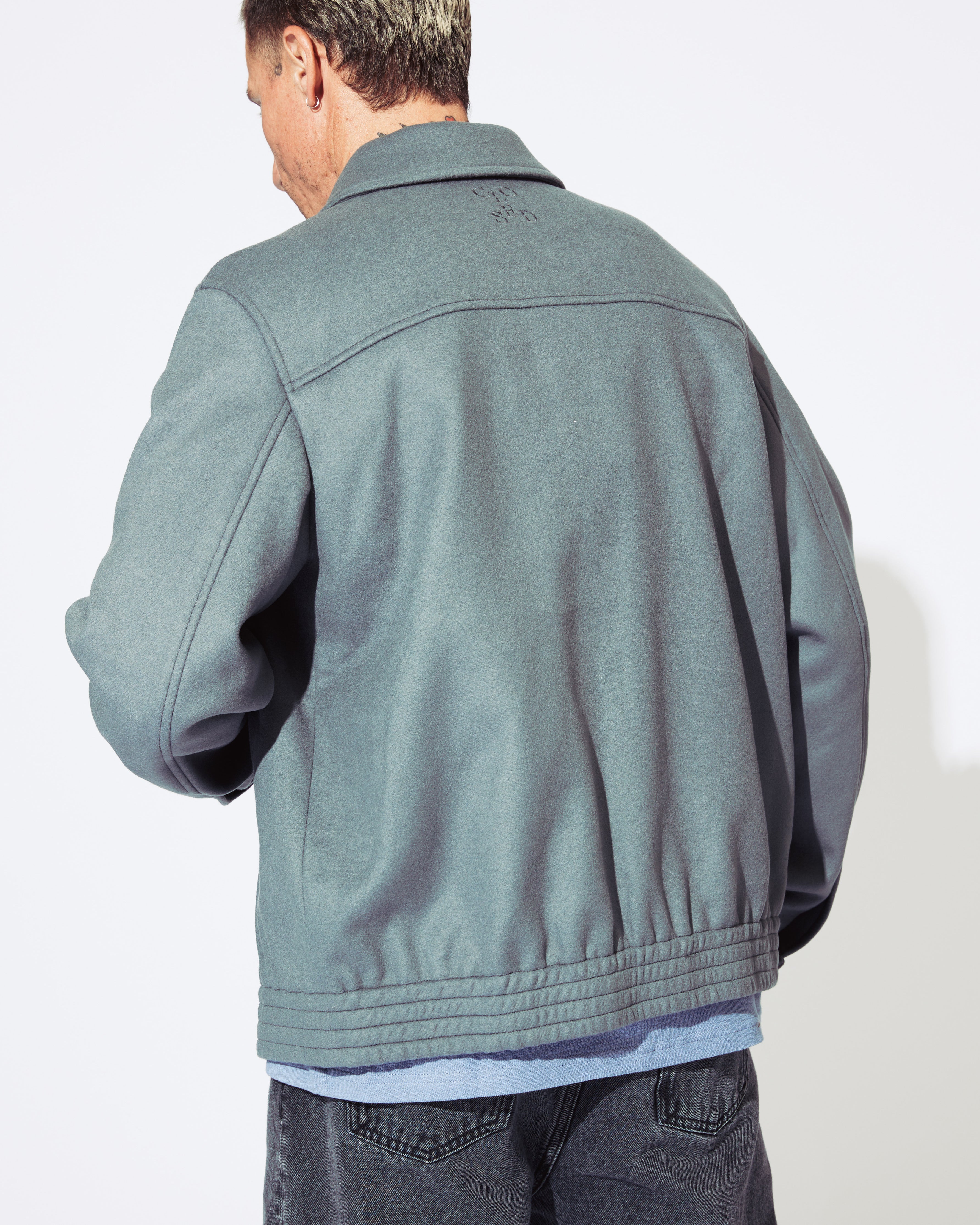 CLOSED Men's Varsity Blouson - Washed Stone Outerwear - Sloane Boutique
