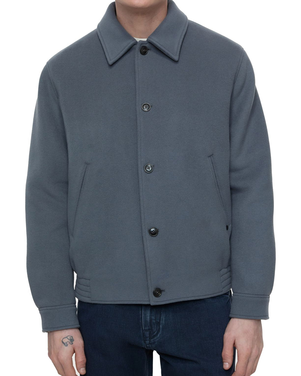 CLOSED Men's Varsity Blouson - Washed Stone Outerwear - Sloane Boutique