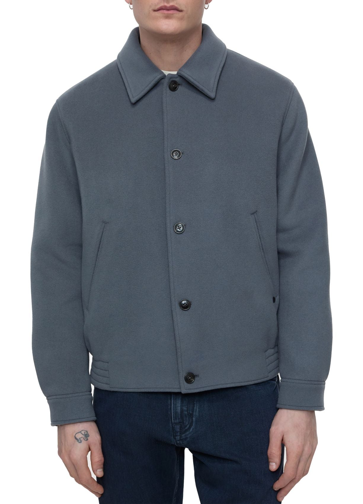 CLOSED Men's Varsity Blouson - Washed Stone Outerwear - Sloane Boutique