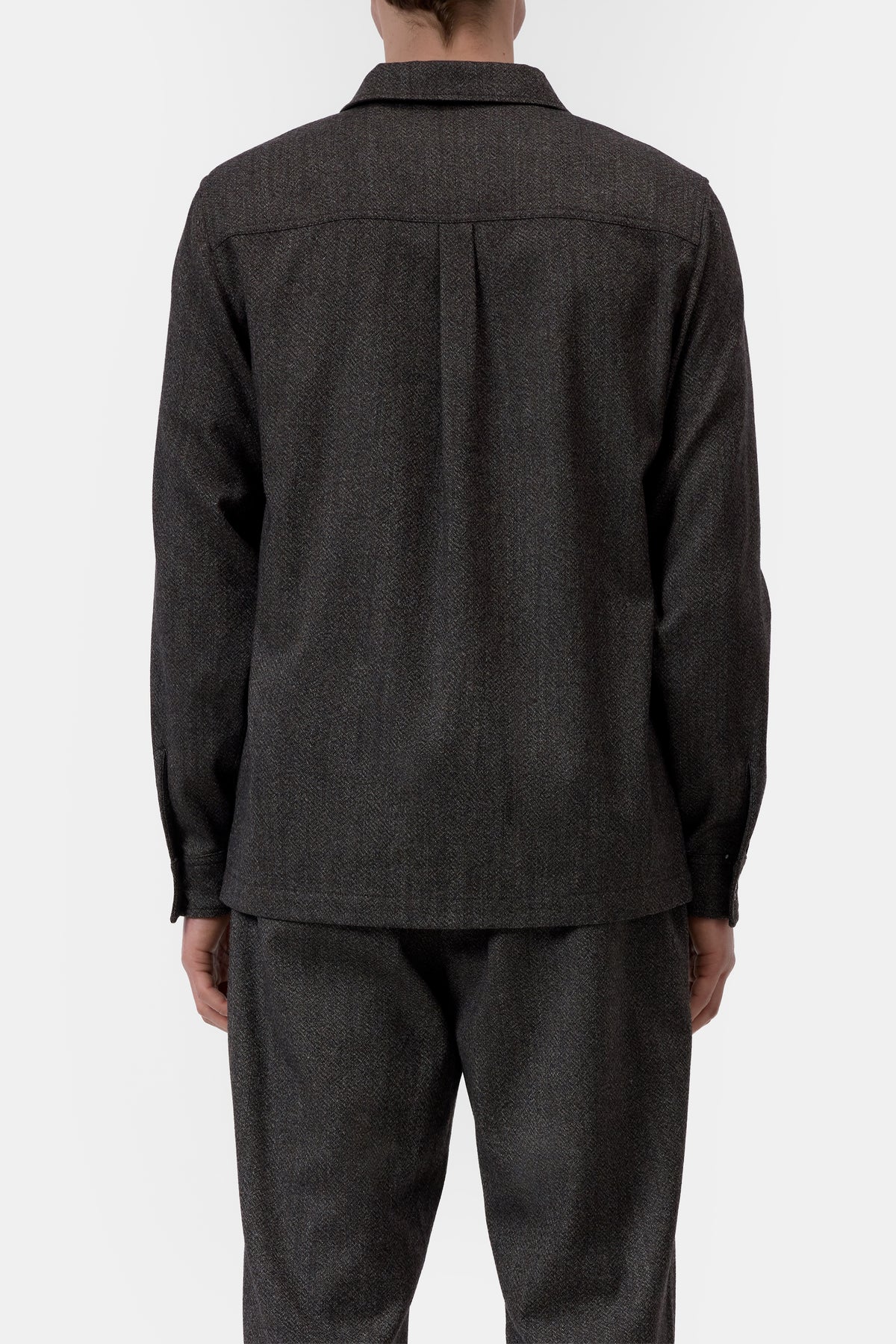 Closed Men's Wool Shirt - Espresso Brown Men's Tops - Sloane Boutique