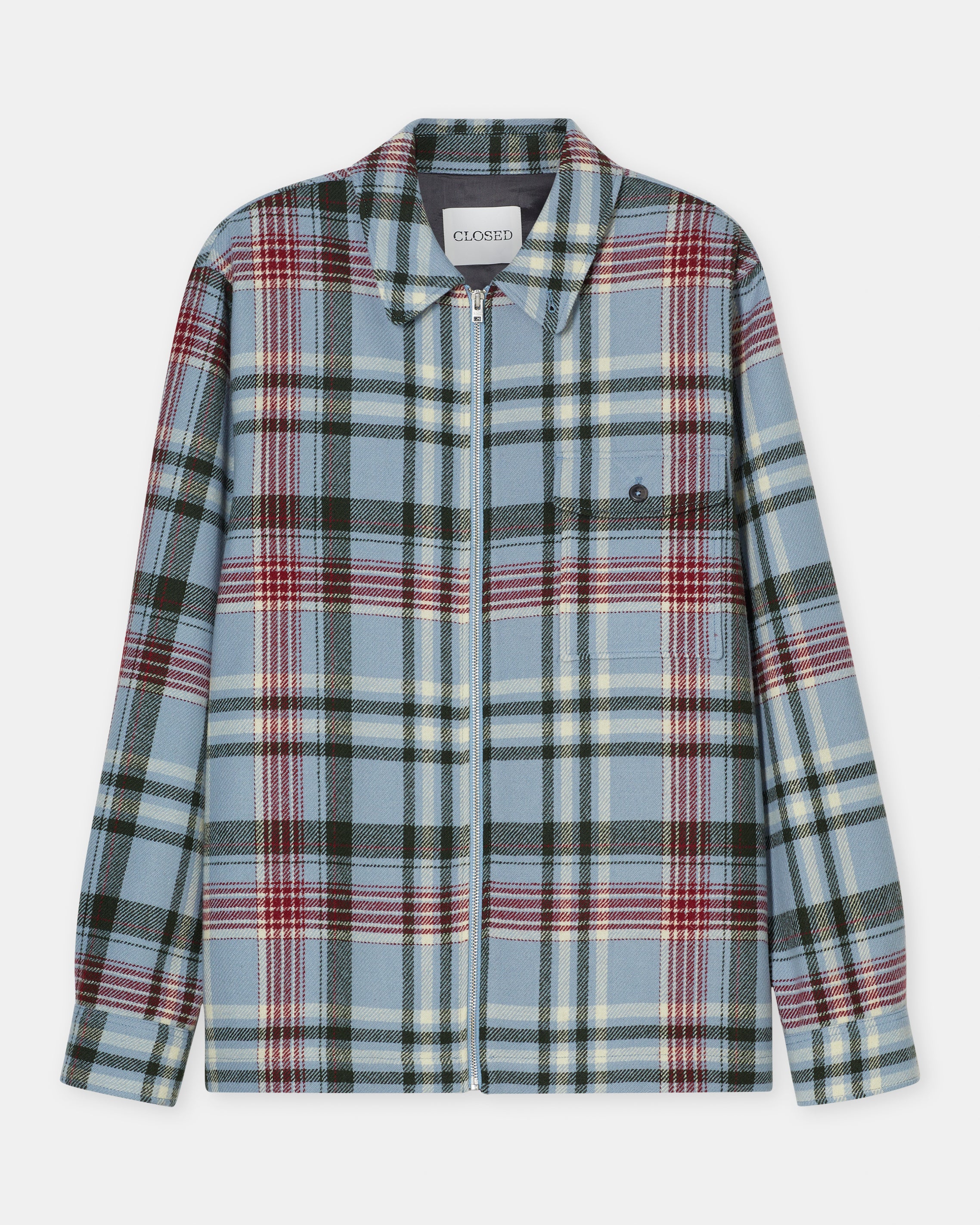 CLOSED Men's Zipped Shirt - Nordic Blue sale tops - Sloane Boutique