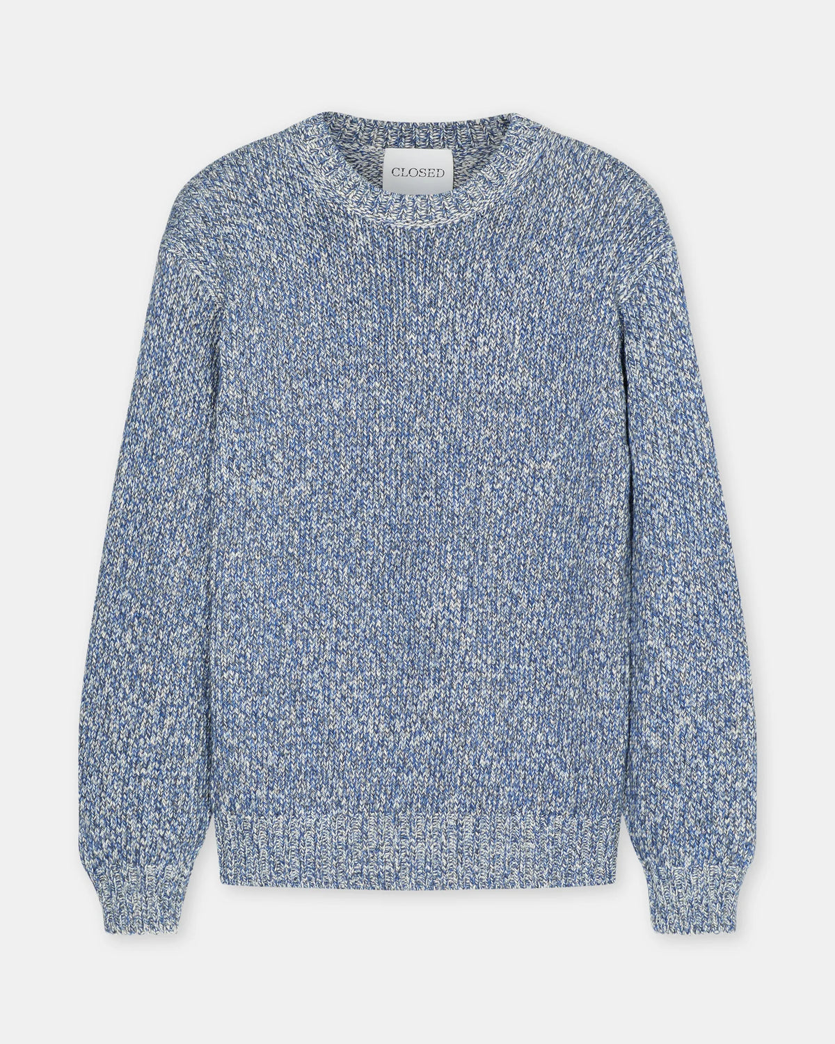 Closed Mouliné Crewneck - Harbour Blue Men's Tops - Sloane Boutique