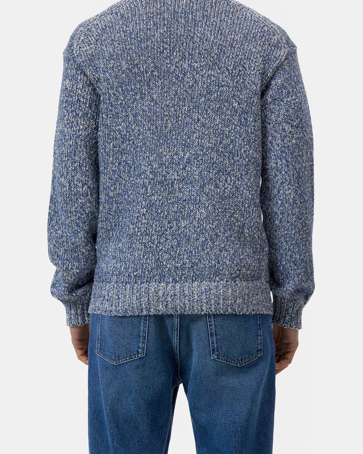 Closed Mouliné Crewneck - Harbour Blue Men's Tops - Sloane Boutique