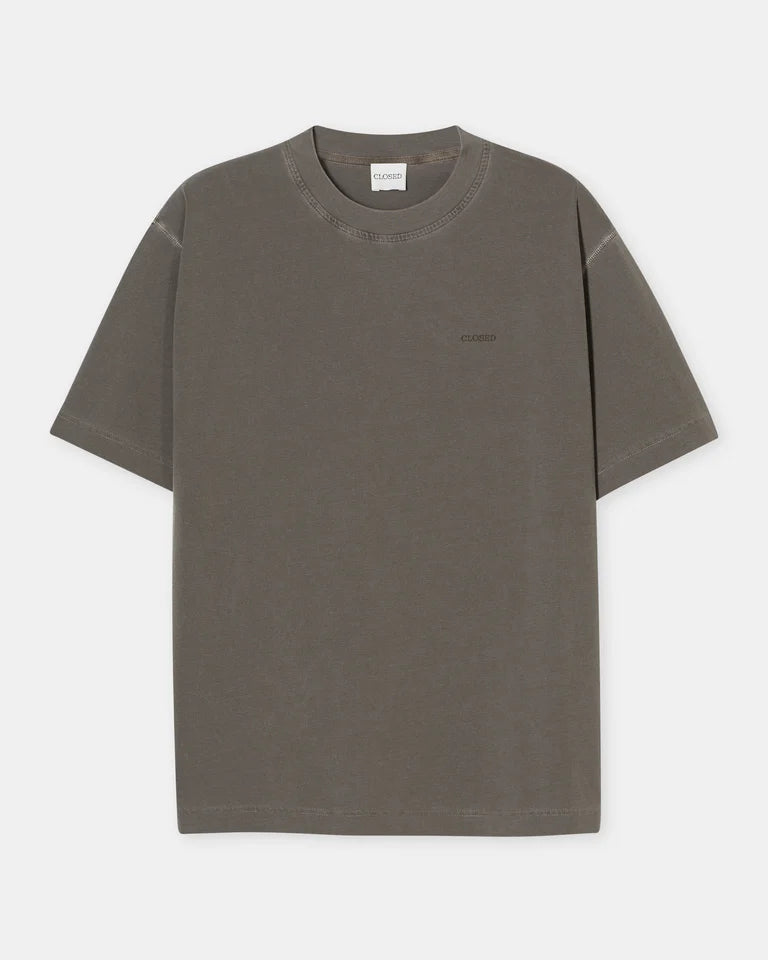 CLOSED Organic Cotton Logo T-Shirt - Marsh Green Men's Tops - Sloane Boutique