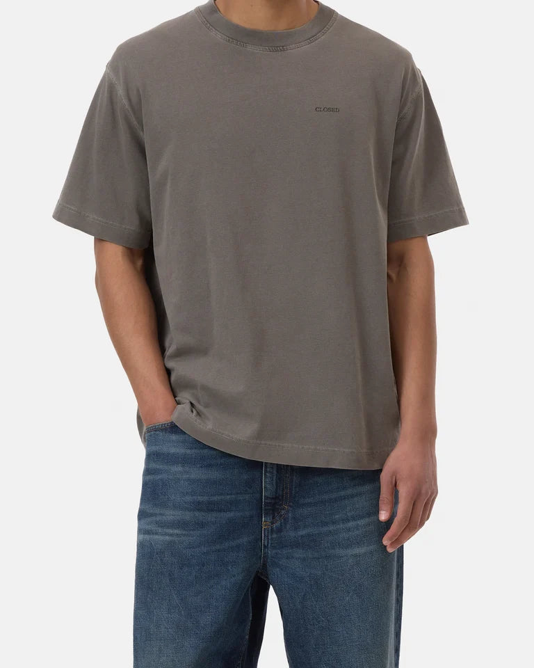CLOSED Organic Cotton Logo T-Shirt - Marsh Green Men's Tops - Sloane Boutique