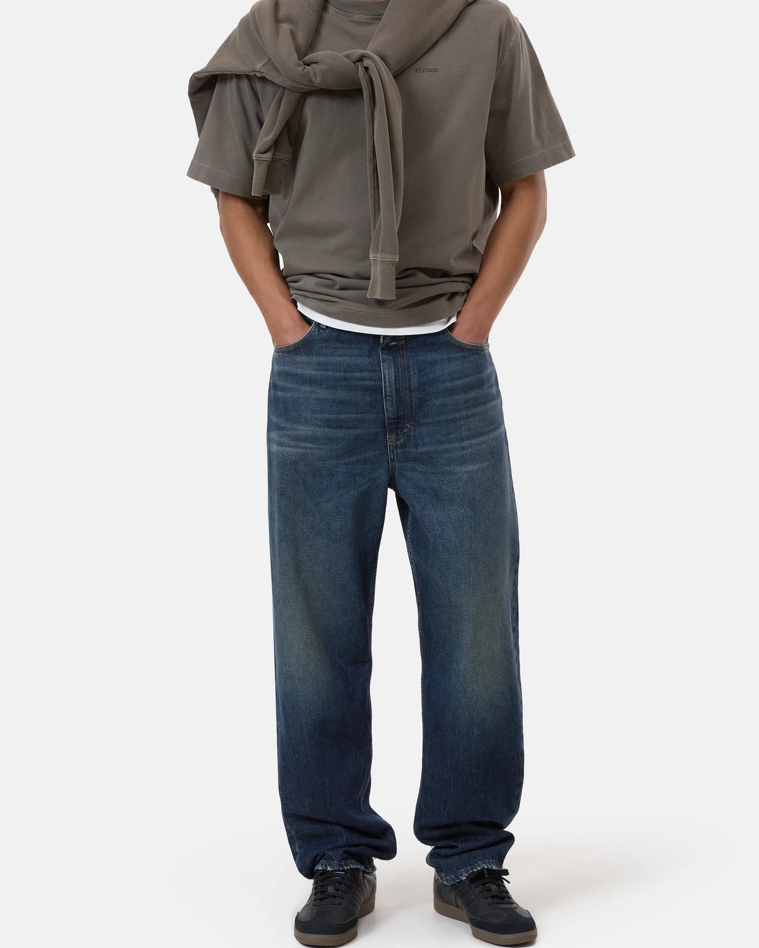 CLOSED Organic Cotton Logo T-Shirt - Marsh Green Men's Tops - Sloane Boutique