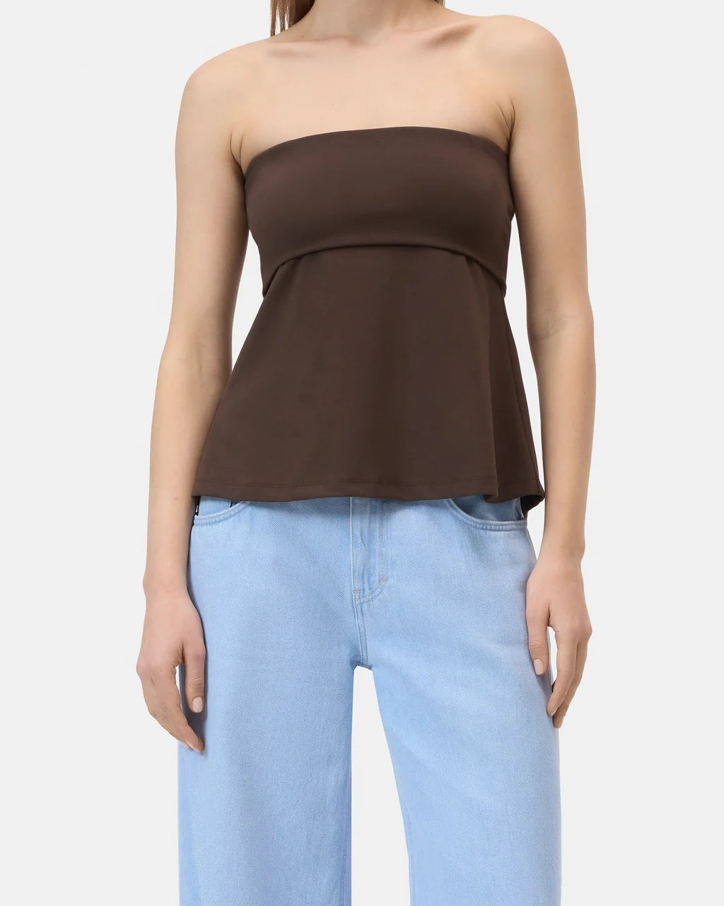 CLOSED Peplon Top - Maple Brown Women's Tops - Sloane Boutique