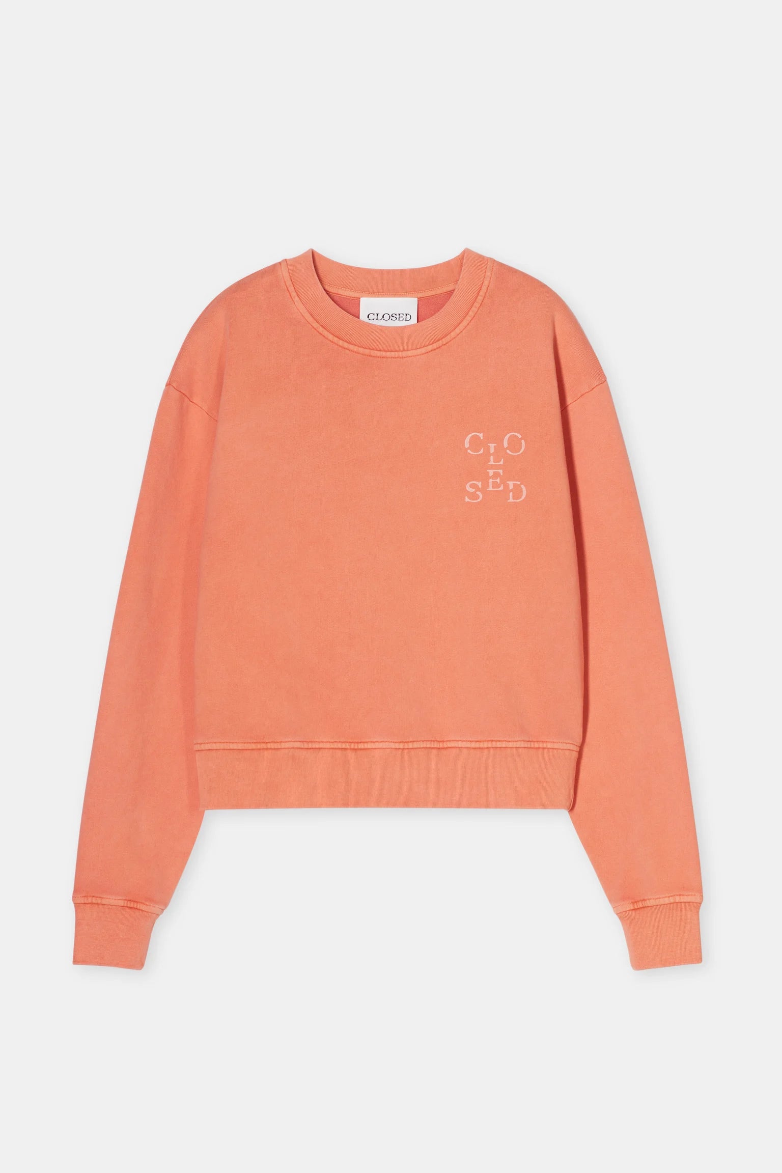 Closed Printed Sweatshirt - Pumpkin Orange sale tops - Sloane Boutique