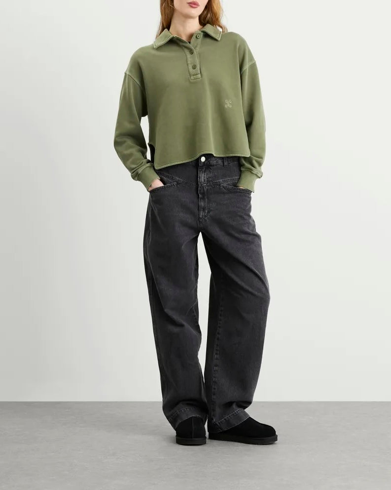 CLOSED Rugby Shirt - Army Green Women's Tops - Sloane Boutique