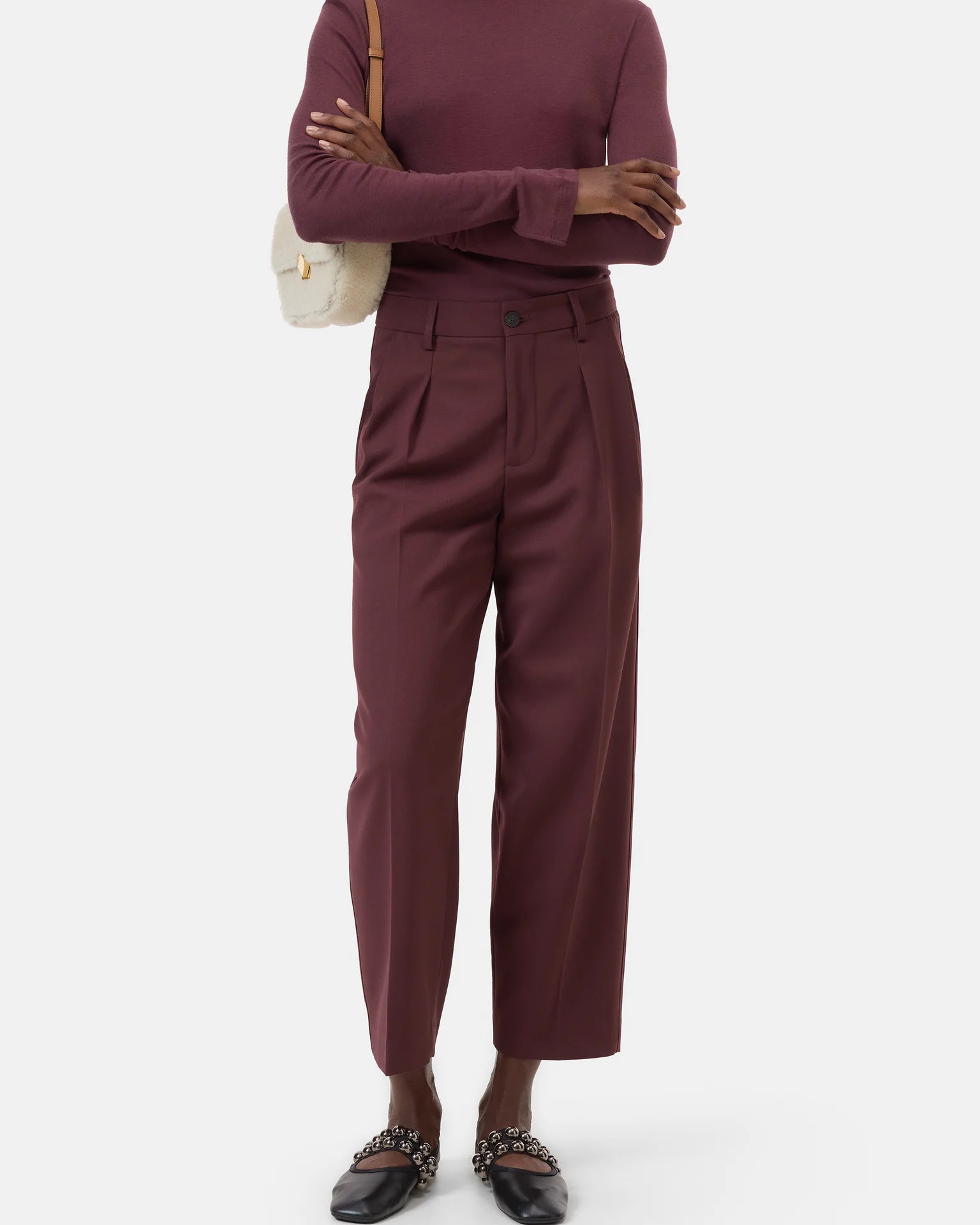 CLOSED Ruthy Pant - Dark Raisin Red Women's Bottoms - Sloane Boutique