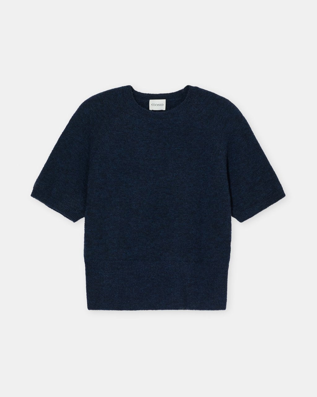 Closed Short Sleeve Crewneck Sweater - Dark Night Women's Tops - Sloane Boutique