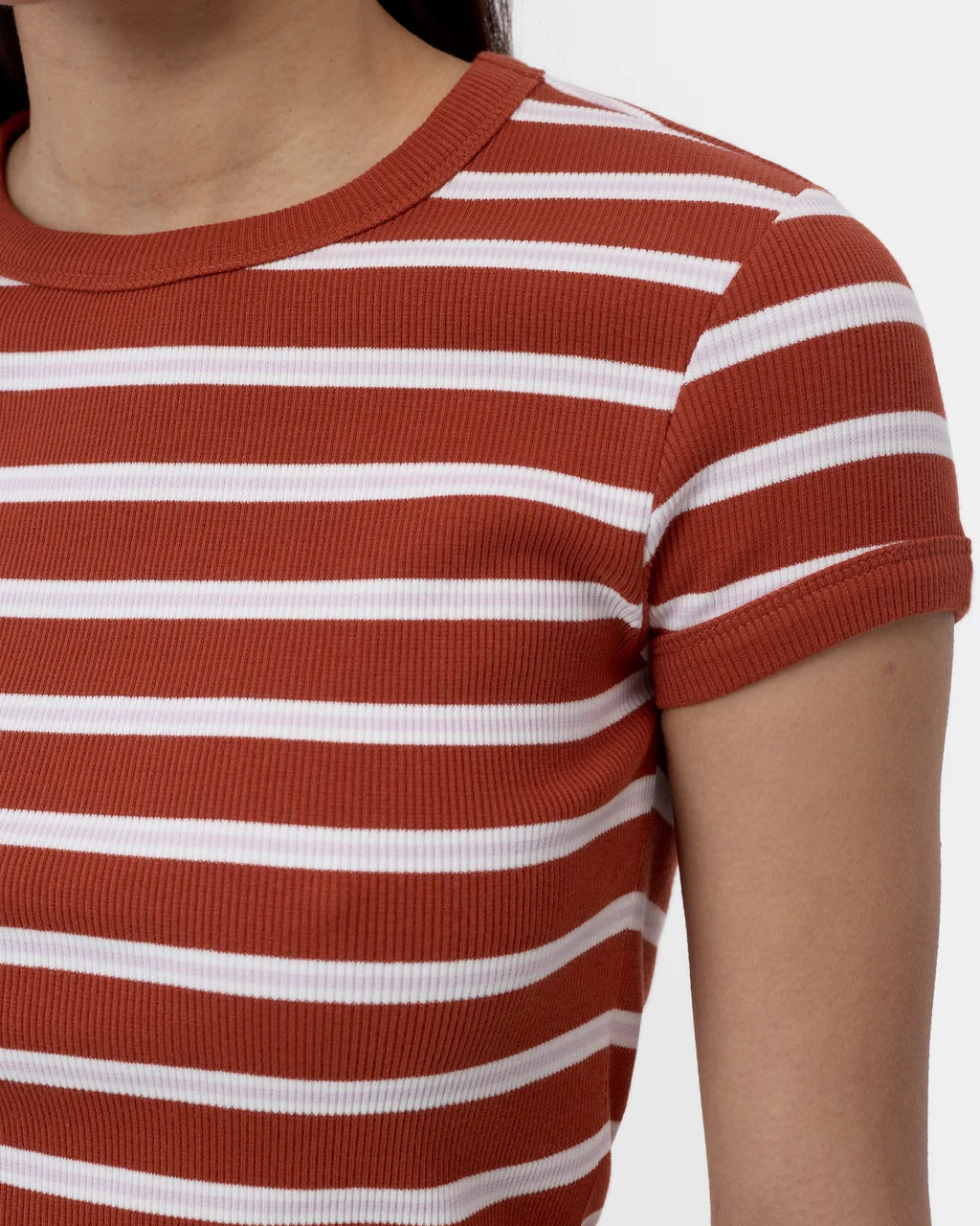 CLOSED Slim T-Shirt - Brick Red Women's Tops - Sloane Boutique