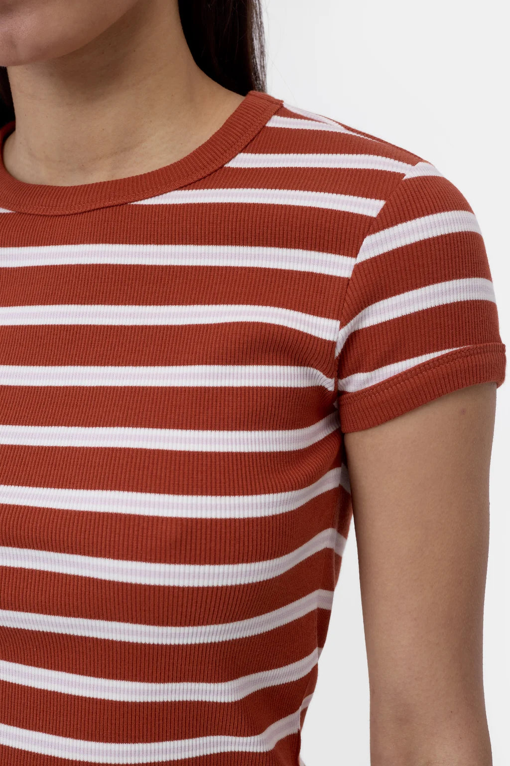 CLOSED Slim T-Shirt - Brick Red Women's Tops - Sloane Boutique