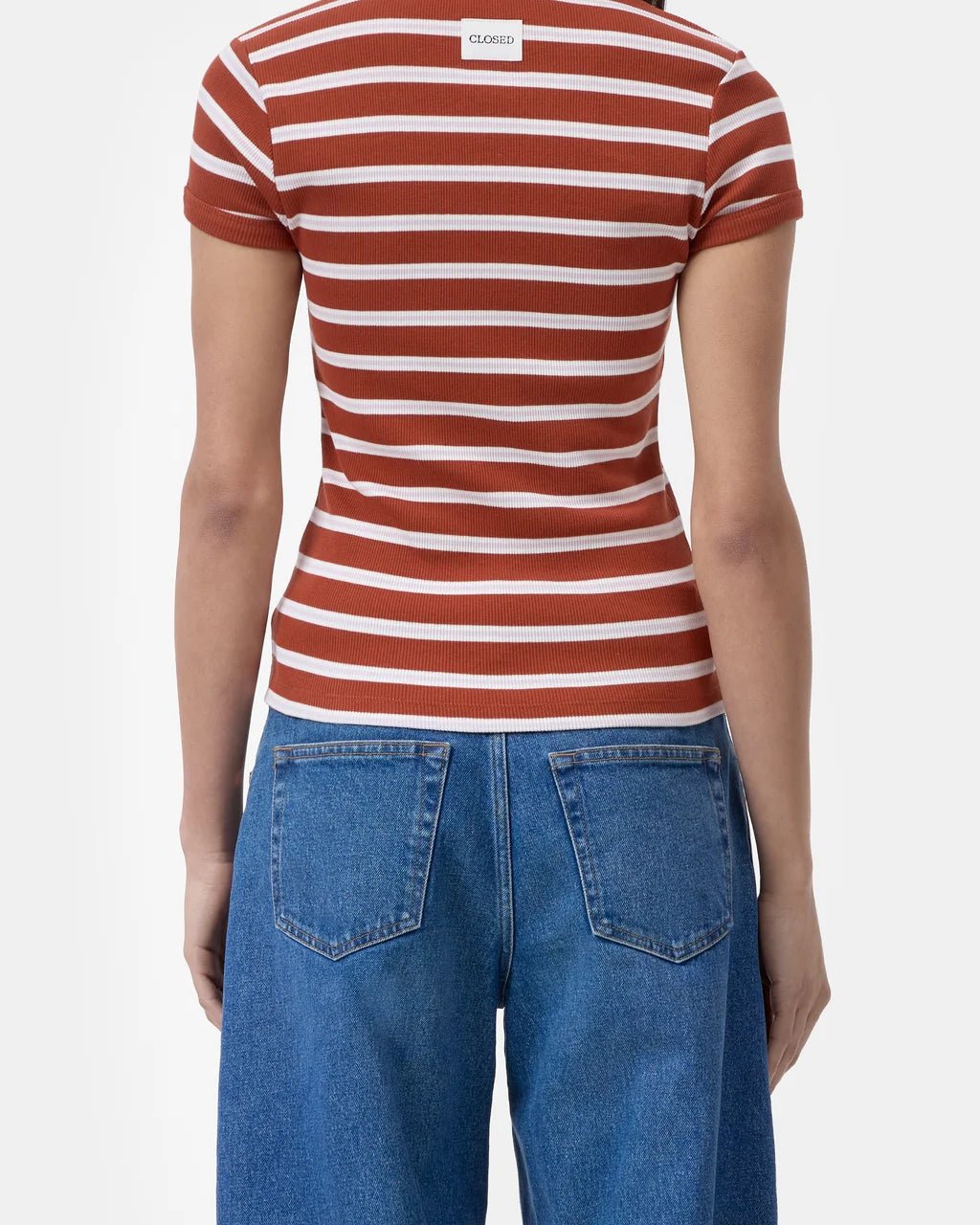 CLOSED Slim T-Shirt - Brick Red Women's Tops - Sloane Boutique