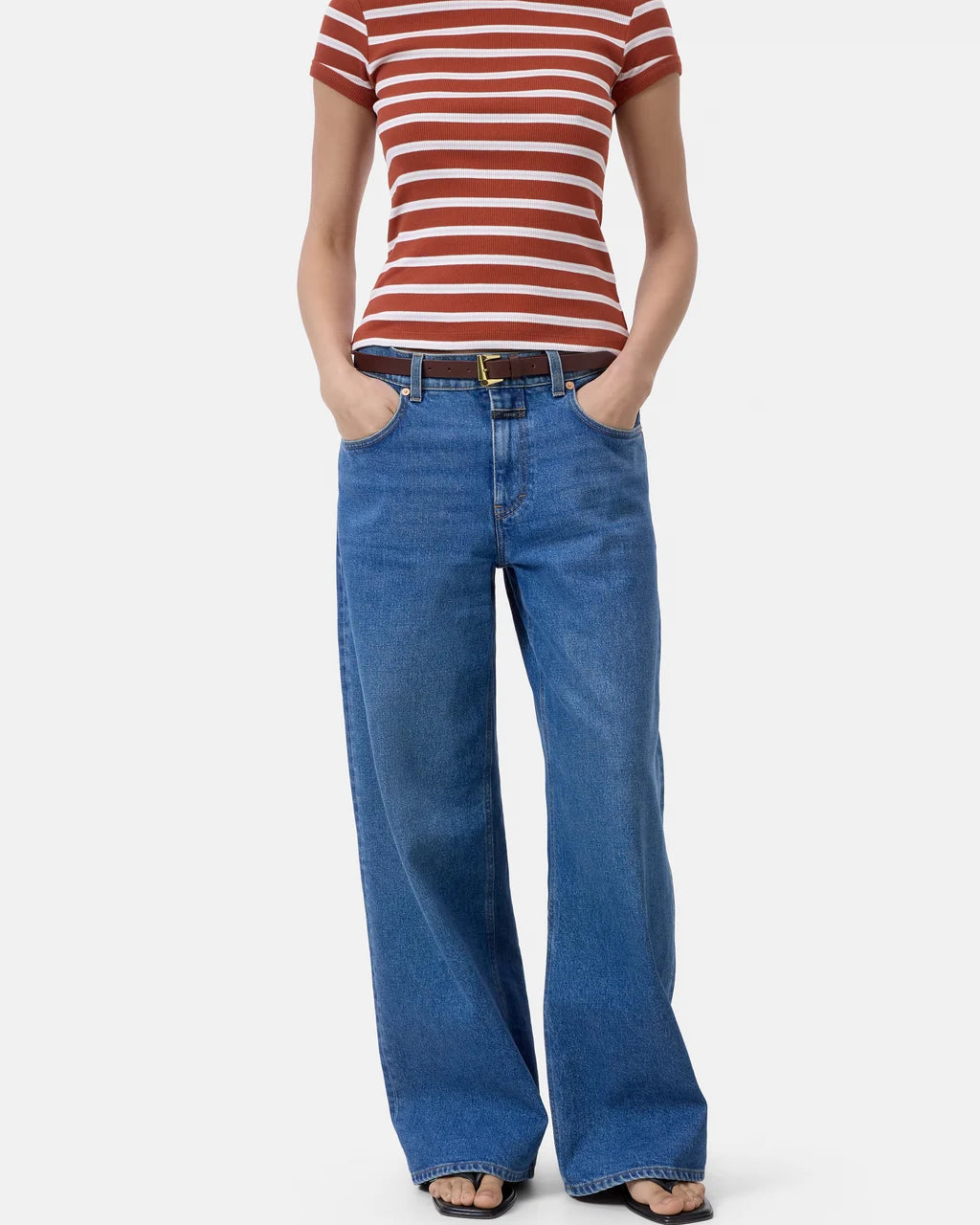 CLOSED Slim T-Shirt - Brick Red Women's Tops - Sloane Boutique