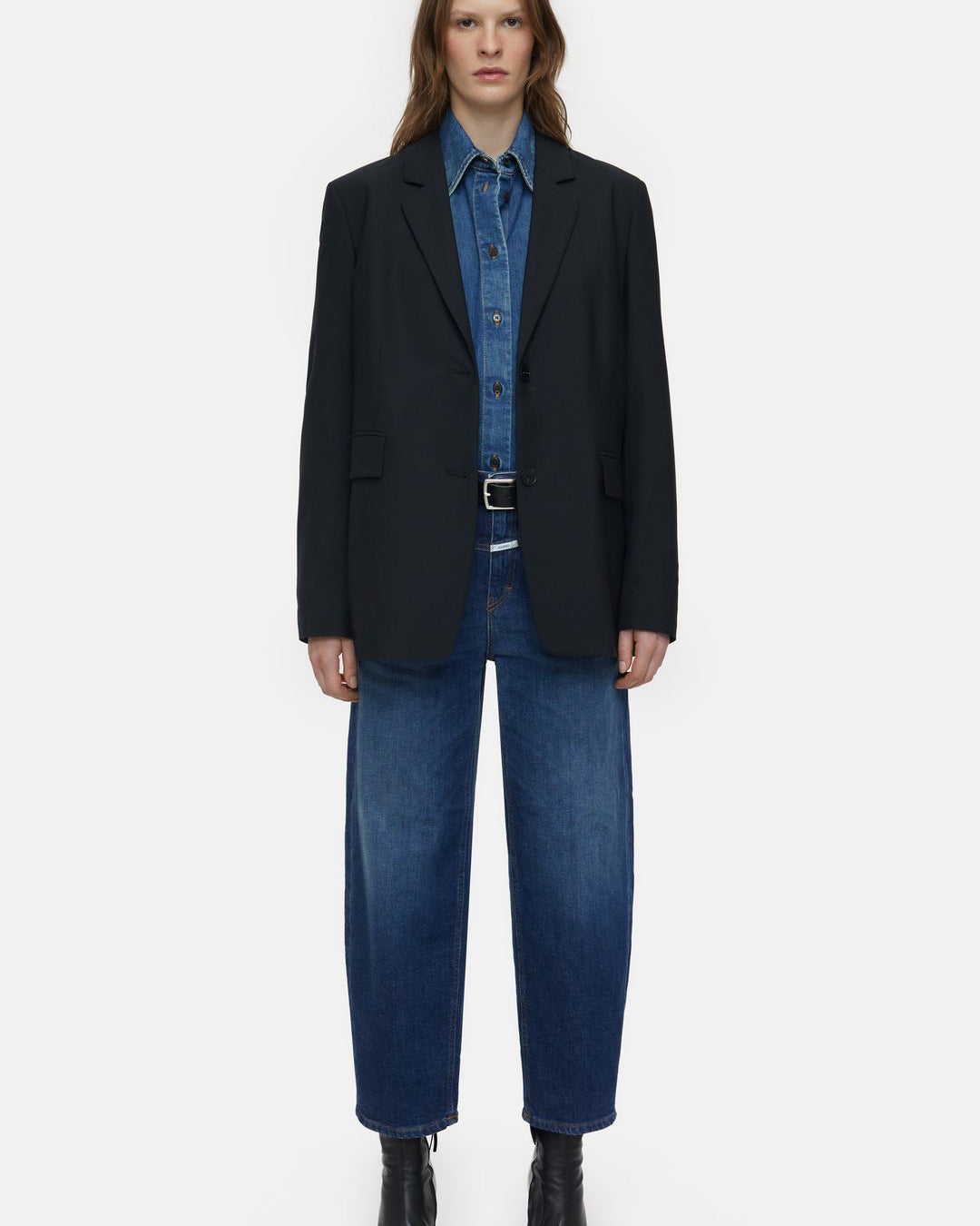 CLOSED Stover-X Relaxed Denim - Dark Blue Women's Bottoms - Sloane Boutique