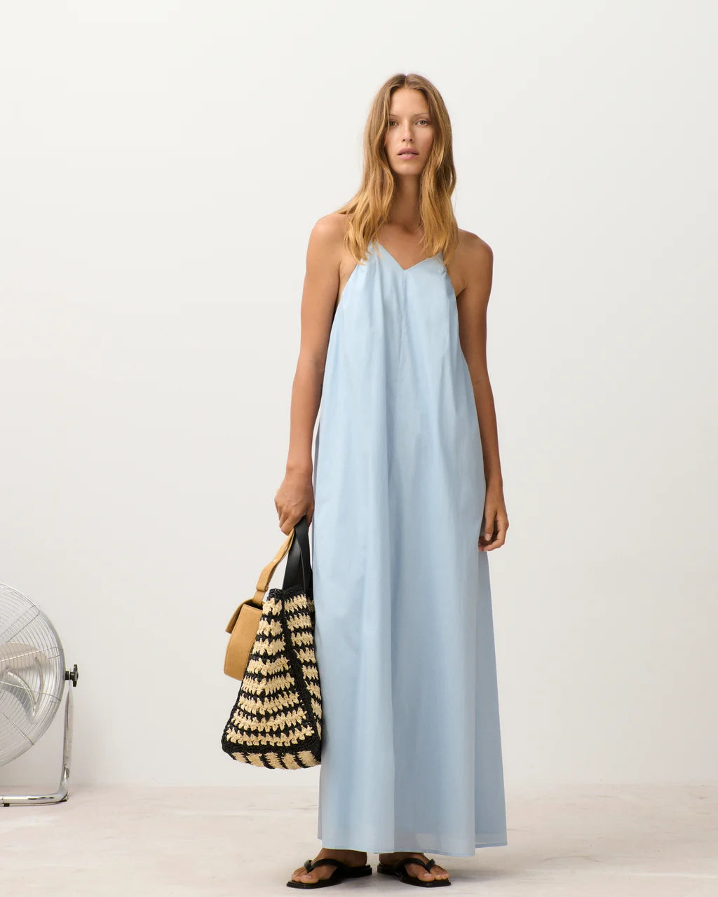 CLOSED Strap Sundress - Dove Blue Dresses - Sloane Boutique