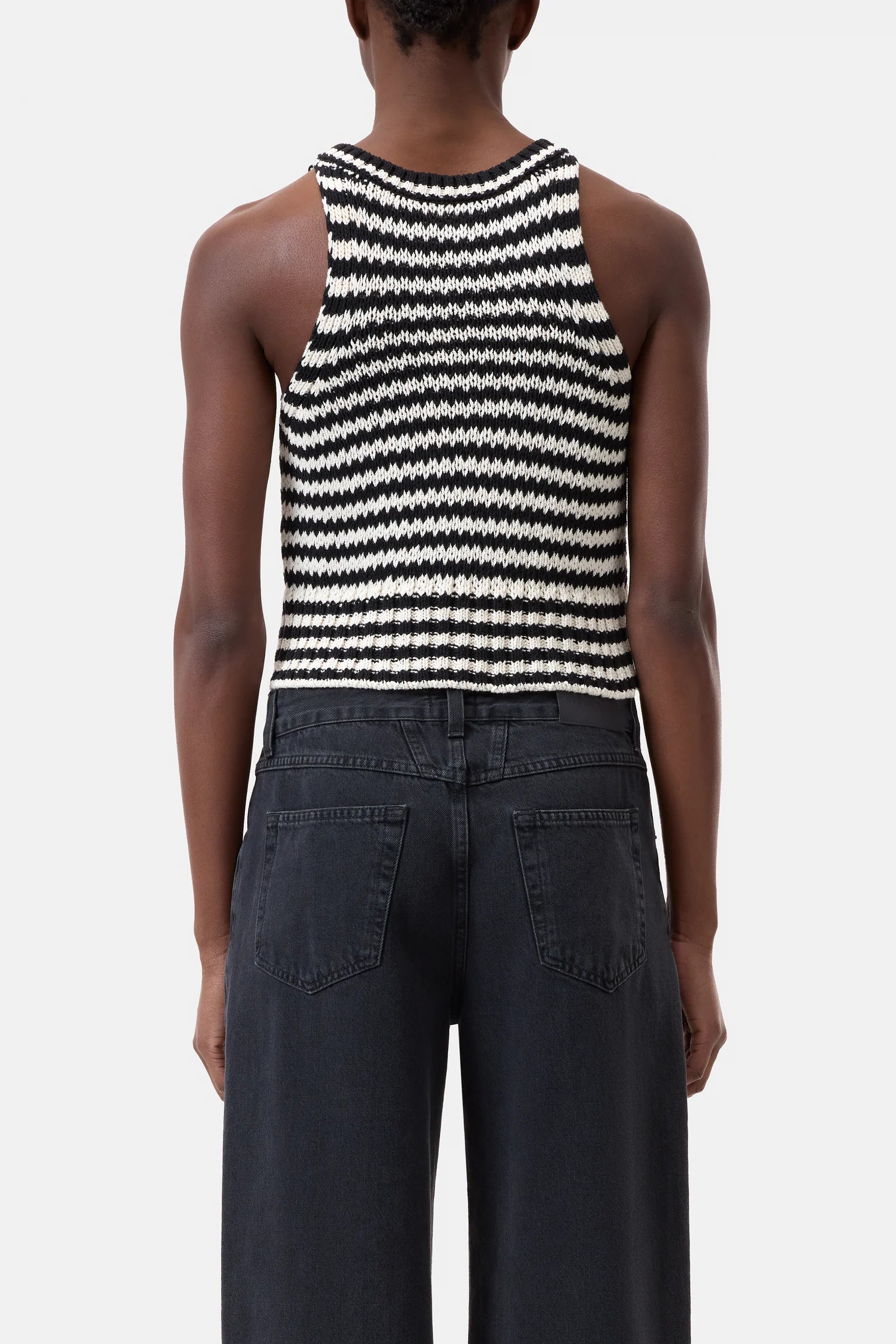 Closed Stripe Tank Top - Black / White Women's Tops - Sloane Boutique