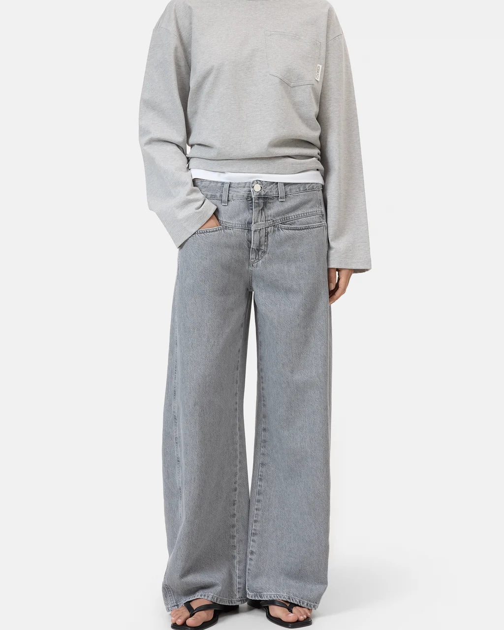 CLOSED Tori-X Barrel Jeans - Mid Grey Women's Bottoms - Sloane Boutique
