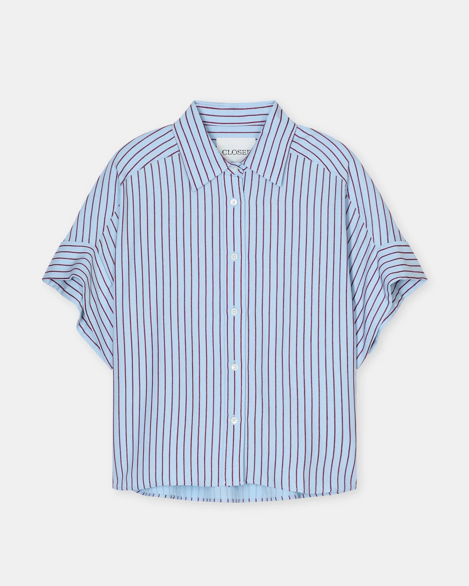 CLOSED Turn-Up Shirt - Dove Blue Women's Tops - Sloane Boutique