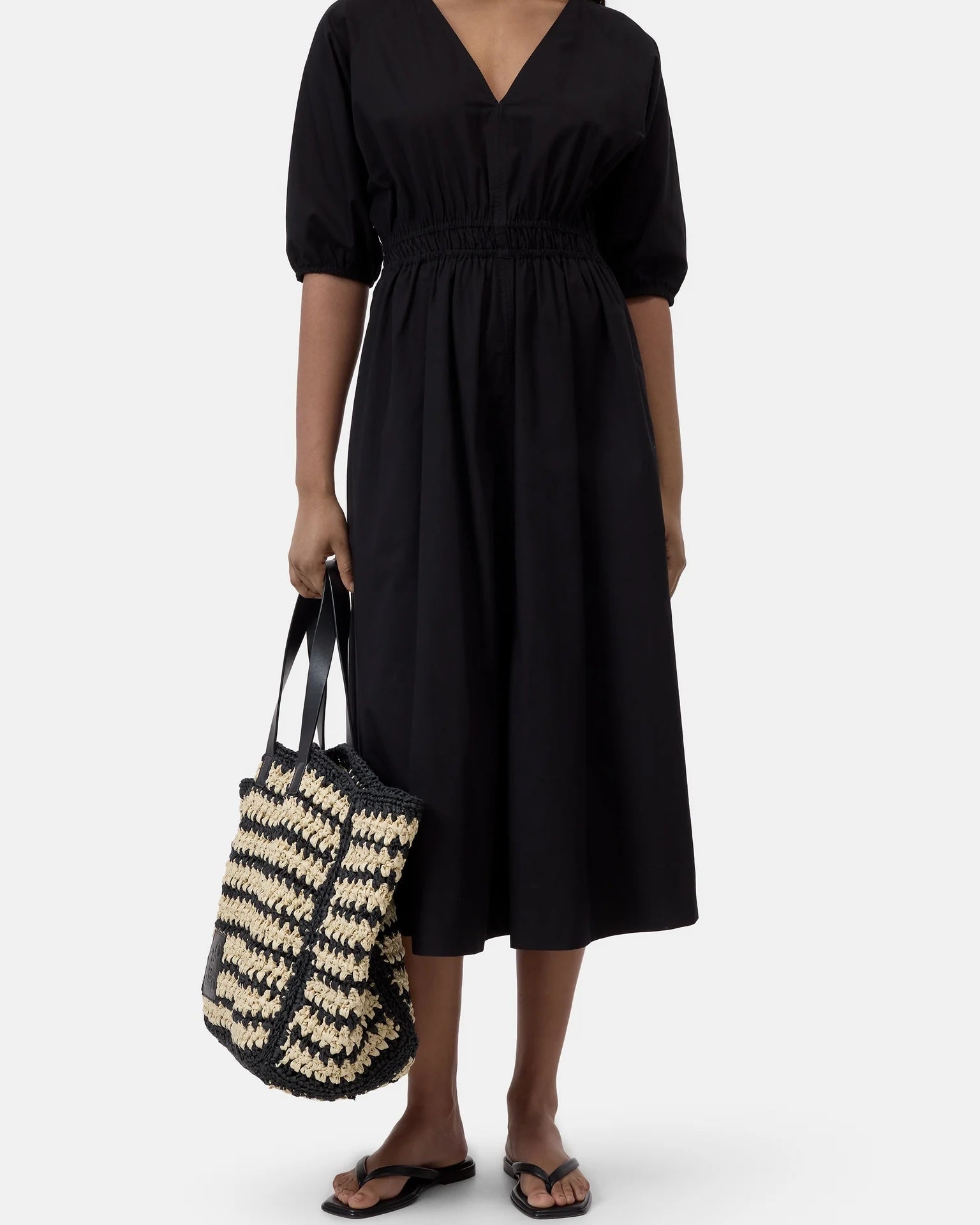 CLOSED V-Neck Dress - Black Dresses - Sloane Boutique